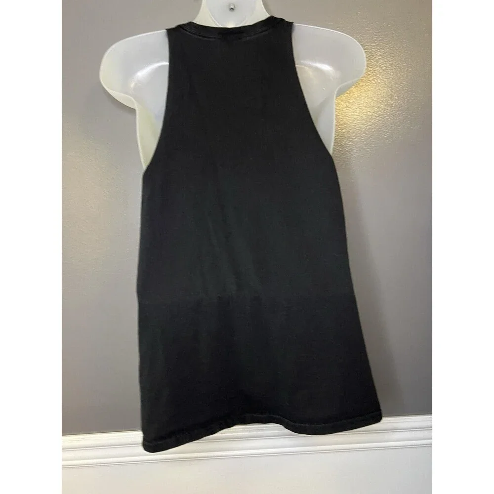 Johnny Cash Shirt Mens XL Black Mean As Hell Guns Spade Tank Top Graphic Tee - Picture 6 of 7